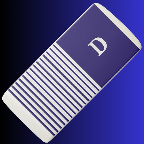 Initial Letter Monogram Modern Stylish Stripes  Eraser