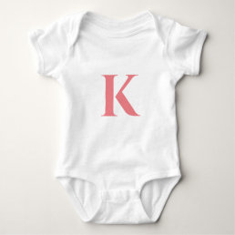 Initial Letter | Monogram Modern Stylish Trendy Baby Bodysuit