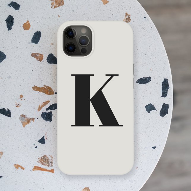 Initial Letter | Monogram Modern Stylish Trendy Case-Mate iPhone Case