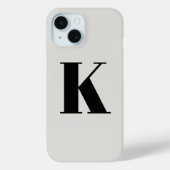 Initial Letter | Monogram Modern Stylish Trendy Case-Mate iPhone Case (Back)