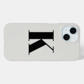 Initial Letter | Monogram Modern Stylish Trendy Case-Mate iPhone Case (Back (Horizontal))