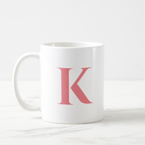 Initial Letter  Monogram Modern Stylish Trendy Coffee Mug