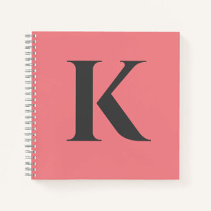 Initial Letter   Monogram Modern Stylish Trendy Notebook
