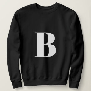 Initial Letter Monogram Modern Stylish Trendy Sweatshirt