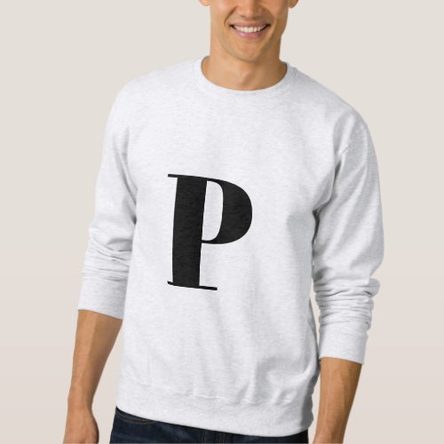 Initial Letter  Monogram Modern Stylish Trendy Sweatshirt