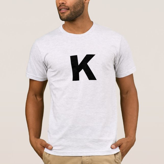 Initial Letter Monogram Modern Stylish Trendy  T-Shirt (Front)