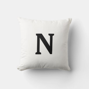 Initial Letter Monogram Modern Stylish Trendy Throw Pillow