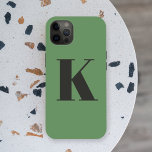 Initial Letter | Monogram Modern Trendy Sage Green iPhone 13 Case<br><div class="desc">Simple,  stylish custom initial letter monogram phone case in modern minimalist typography in dark gray on sage green. A perfect custom gift or accessory with a personal touch!</div>