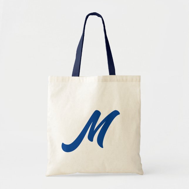 Initial Letter | Monogram Modern Trendy Tote Bag (Front)