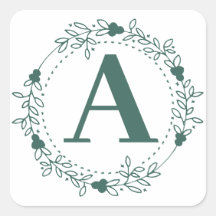 Initial Letter Monogram Personalized