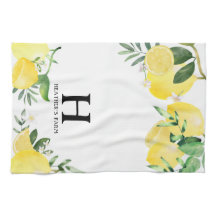 Initial Letter Monogrammed Lemon Garden