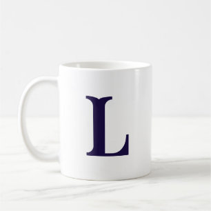 Initial Letter Monogrammed Modern Stylish Letter Coffee Mug