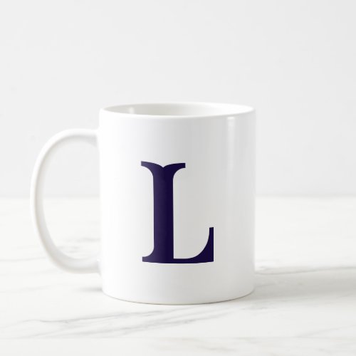 Initial Letter Monogrammed Modern Stylish Letter  Coffee Mug