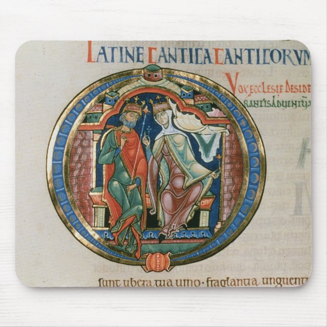 Initial letter 'O' Osculatur me - Let me kiss Mouse Pad (Front)