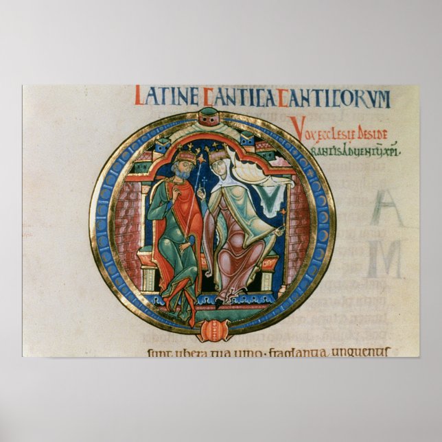 Initial letter 'O' Osculatur me - Let me kiss Poster (Front)