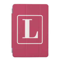 Initial Letter | Pink Monogram Modern Stylish Cool iPad Mini Cover