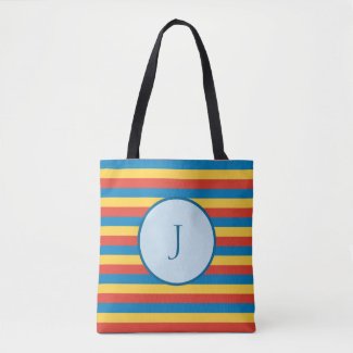 Initial Letter Primary Color Striped