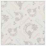 Initial letter Q Quincy custom name fabric