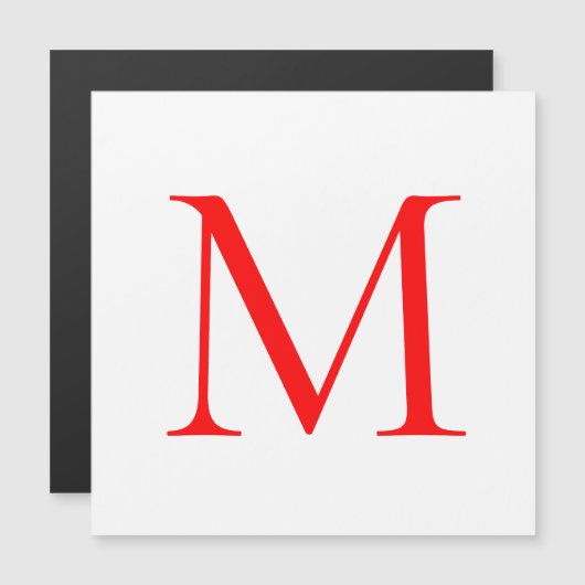Initial letter red white monogrammed professional (Front/Back)