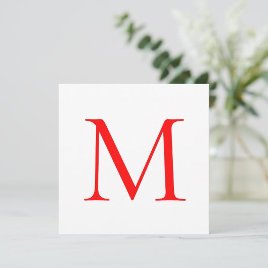 Initial letter red white monogrammed professional (Standing Front)
