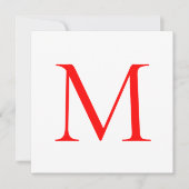 Initial letter red white monogrammed professional (Front)