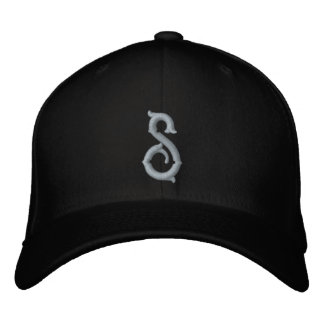 Initial Letter S Embroidered Baseball Cap