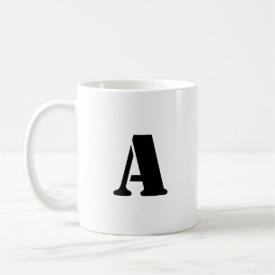 Initial Letter   Teal Monogram Modern Stylish Cool Coffee Mug