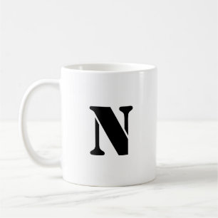 Initial Letter   Teal Monogram Modern Stylish Cool Coffee Mug