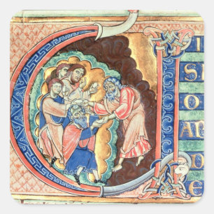 Initial Letter 'V' Visio Abdie Square Sticker