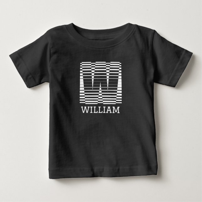 INITIAL LETTER W - ALPHABET NAME W BABY T-Shirt (Front)