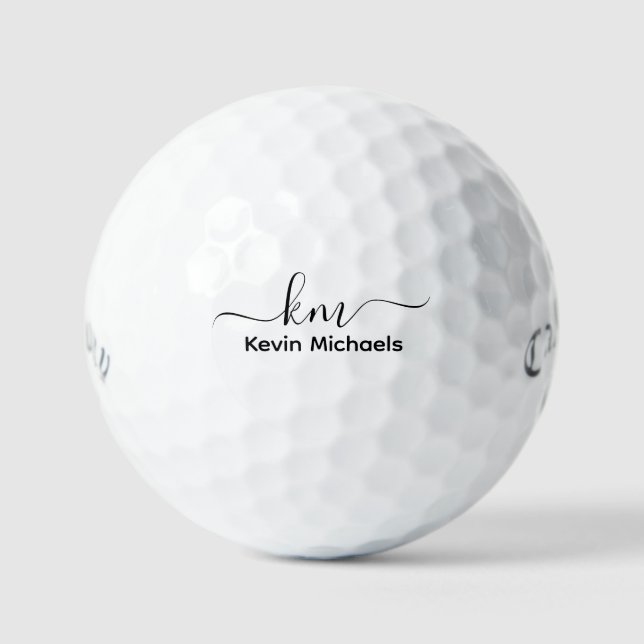 Initial Letters Personalized Monogram Golf Balls (Front)