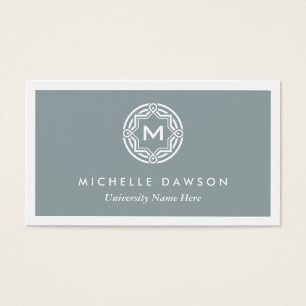 INITIAL LOGO For STUDENTS/UNIVERSITY (Gray) Business Card