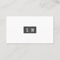 Initial Logo Minimal Modern Sleek Gray Business Card