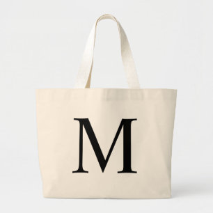 Initial M Jumbo Tote Bag
