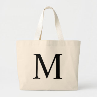 Initial M Jumbo Tote Bag
