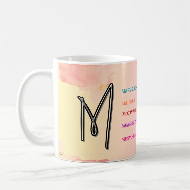 Initial "M" Mug (11oz) (Left)