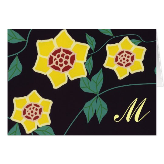 Initial "M" Note Card
