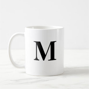 Initial M & Personalized Name Coffee Mug