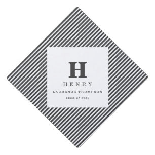 initial modern monogram graduation cap topper