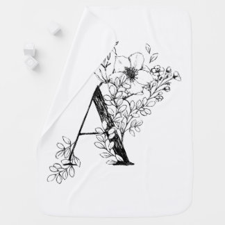 Initial Monogram Baby Blanket