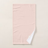 Initial Monogram Blush Pink Vintage Typography Bath Towel Set (Hand Towel)
