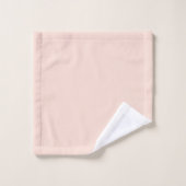 Initial Monogram Blush Pink Vintage Typography Bath Towel Set (Wash Cloth)