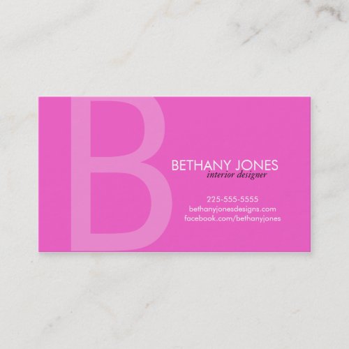Initial Monogram Business Business Card Templates