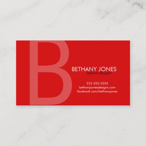Initial Monogram Business Business Card Template