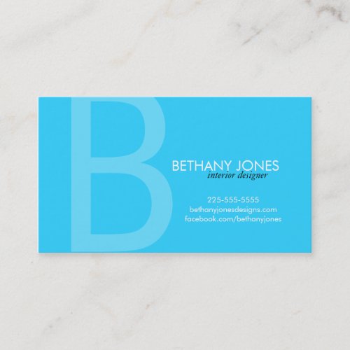 Initial Monogram Business Business Card