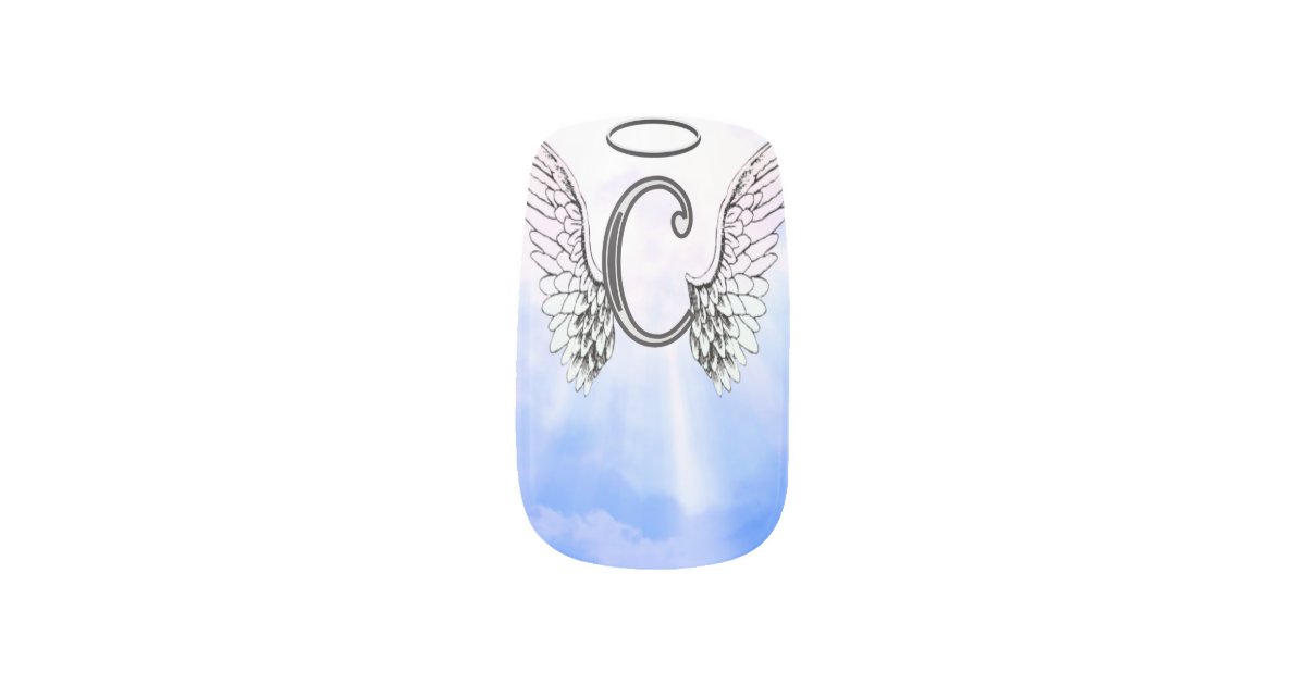 angel wing nail art