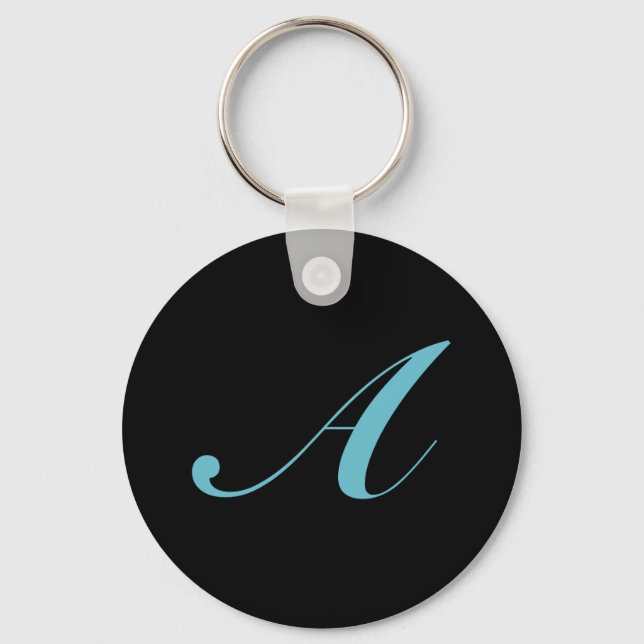 Initial Monogram Letter A Keychain (Front)