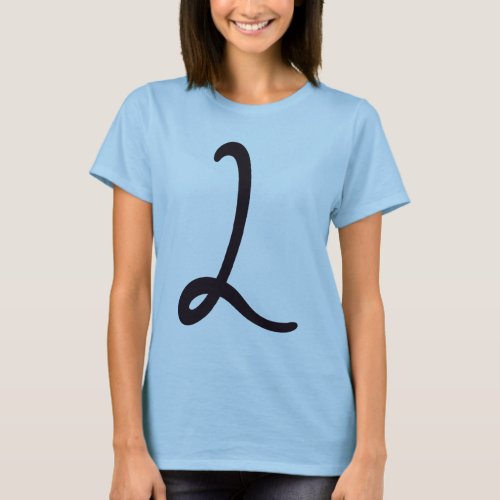 Initial monogram letter L personalized photo text  T_Shirt