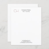 Initial Monogram Modern Minimalist Plain Simple (Front/Back)