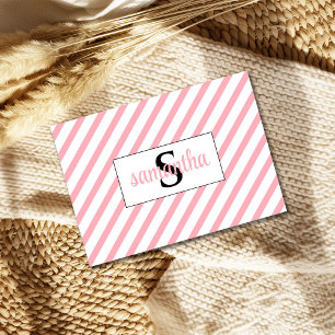 Initial Monogram Name Nursery Print Letterpress Thank You Card